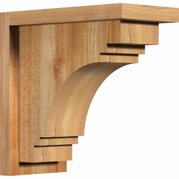 Ekena Millwork Pescadero Rough Sawn Corbel w/Backplate, Western Red Cedar, 6"W x 12"D x 12"H COR06X12X12PEC01RWR - main